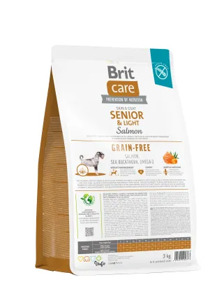 Сухий корм Brit Care Dog Grain-free Senior &amp; Light для старіючих собак, беззерновий з лососем, 3 кг — Фото 2