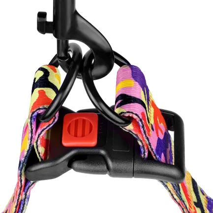 Шлея для Собак BronzeDog Urban Camo Нейлонова Помаранчева S — Фото 2