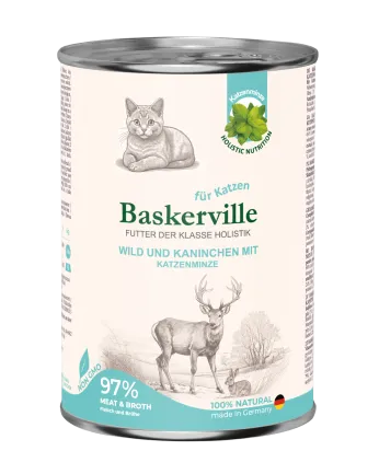 Baskerville KF Holistic Wild und Kaninchen. Оленина з кроликом для котів, 400 г