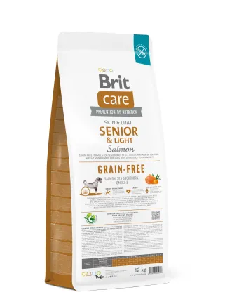 Сухий корм Brit Care Dog Grain-free Senior &amp; Light для старіючих собак, беззерновий з лососем, 12 кг — Фото 2