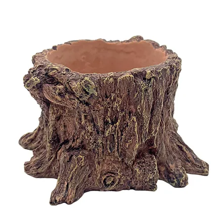 Декорація Hobby Wildwood Stump 15×14,5×9 см - декоративний пень, поїлка, горщик для тераріуму (40849) — Фото 7
