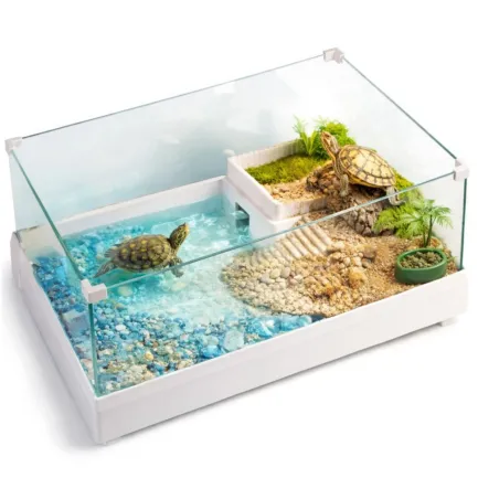 Тераріум-акваріум для черепахи Kruger Meier CostaLuna 41×23×26 см з островом, фільтром і зливом води — Фото 2