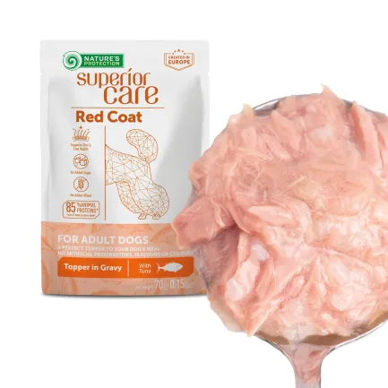 Nature's Protection Superior Care Red Coat Adult Tuna Додатковий вологий корм для собак з рудим забарвленням з тунцем, 70 г — Фото 6