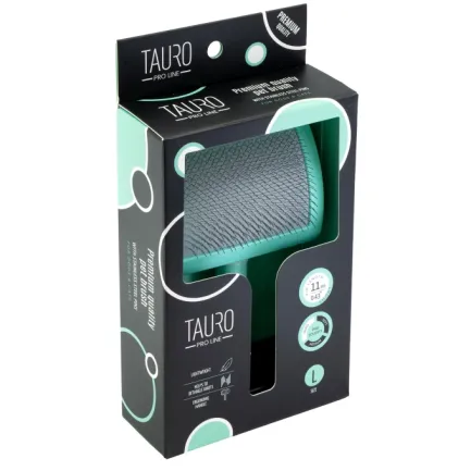 Tauro Pro Line Royal Щітка пластикова тонкі та жорсткі зубчики з нержавіючої сталі 11 мм, м'ятна, велика 17,5 x 10,6 x 6,2 см — Фото 2