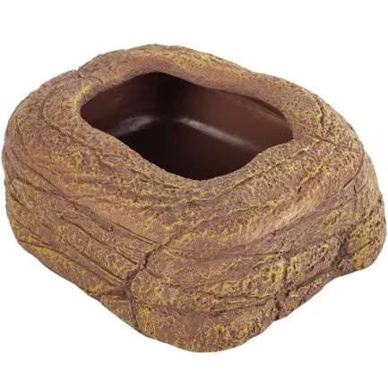 Миска магнітна для живого корму Repti-Zoo Magnetic Food Dish 9×7×4 см (ERB45) з імітацією скелі для тераріумів — Фото 3