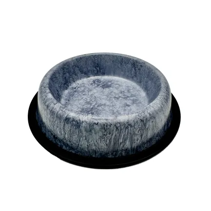 Миска з нержавіючої сталі з мармуровим покриттям протиковзке дно (Blue Grey Marble) 1,7 л Ø 22/29,5 см, MODES