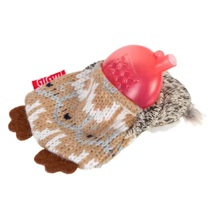 Іграшка для собак Сова з пищалкою GiGwi Plush, текстиль, 10 см — Фото 2