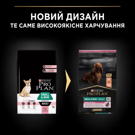 Сухий корм PRO PLAN Small&amp;Mini Adult 1+ Sensitive Skin для дорослих собак дрібних порід з чутливою шкірою з лососем 7 кг — Фото 11