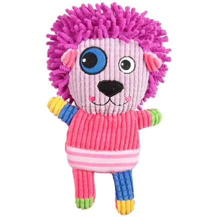 Flamingo Corduroy Lion ФЛАМІНГО ВЕЛЬВЕТОВИЙ ЛЕВ м’яка іграшка з пищалкою для собак 14,5х8,5х25 см