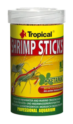 Сухий корм Tropical Shrimp Sticks для креветок та раків, 55 г (палички)