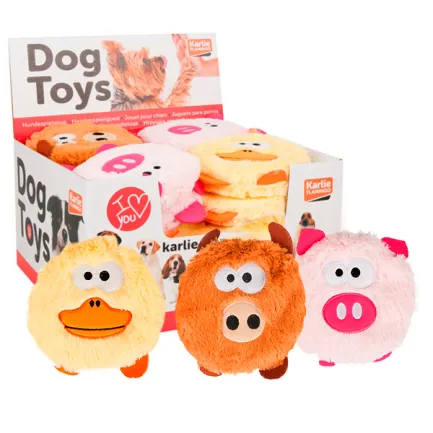 Flamingo Plush Head Duck Pig Wild ФЛАМІНГО КАЧКА СВИНЯ КАБАН м’яка іграшка з пищалкою для собак 13 см