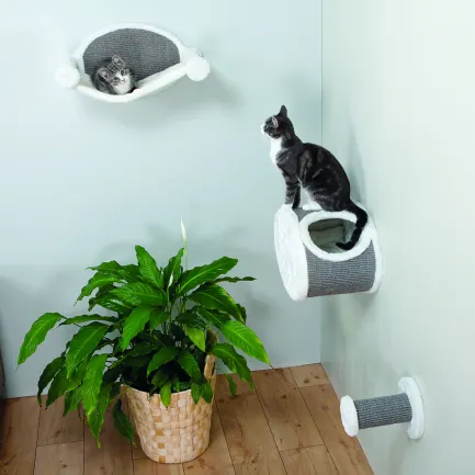 Гамак Trixie настінний для котів 54 х 28 х 33 см біло-сірий — Фото 3