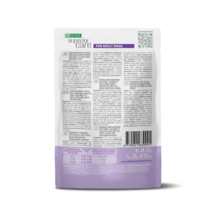 Nature's Protection Superior Care White Dogs Adult Tuna &amp; Salmon Додатковий вологий корм для собак з білим забарвленням з тунцем і лососем, 70 г — Фото 1