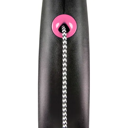 Рулетка Flexi Black Design для собак, трос, розмір XS, 3 м (рожева) — Фото 1