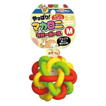 Іграшка для собак м'яч DoggyMan Macaroni Rubber Ball резиновий м'яч М, 7.5см — Фото 1