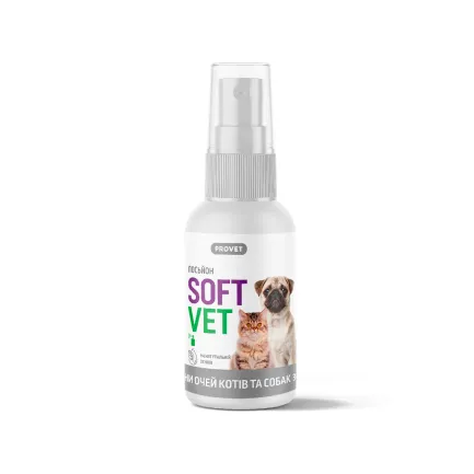 Лосьйон PROVET SOFTVET для гігієни очей котів і собак 30 мл — Фото 1
