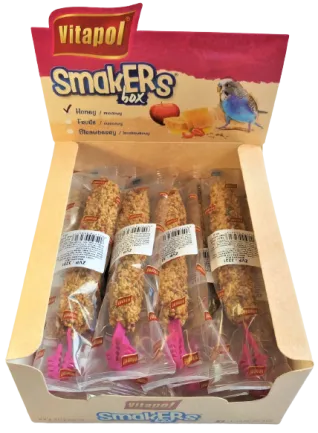 Колба Vitapol Smakers Box для папугай, зі смаком меду, упаковка 12 шт
