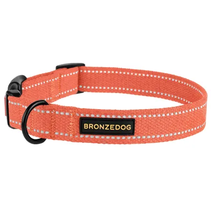 Нашийник для собак Bronzedog Сotton рефлекторний бавовняний брезент L — Фото 2