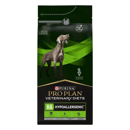 Сухий дієтичний корм PRO PLAN VETERINARY DIETS HA Hypoallergenic для дорослих собак та цуценят для зниження ознак інгредієнтної та нутрієнтної непереносимості 1,3 кг — Фото 1