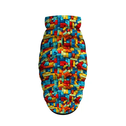 Курточка для собак WAUDOG Clothes малюнок "Блоки", S35, В 47-50 см, С 30-33 см — Фото 3