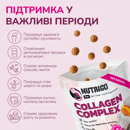 LK Baits Pet Nutrigo Collagen Complex Mini Функціональні ласощі для собак дрібних порід з колагеном (Ø 15 мм), 75 г — Фото 3