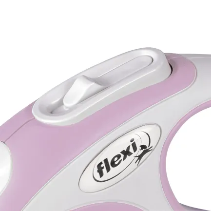 Рулетка Flexi New Comfort для собак, стрічка, розмір XS, 3 м (рожева) — Фото 2