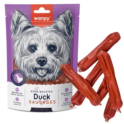 Wanpy Duck Sausages ВАНПІ СОСИСКИ З КАЧКОЮ ласощі для собак 0,1 кг