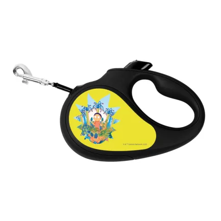 Повідець-рулетка для собак WAUDOG R-leash, малюнок "Рік та Морті 2", L, до 50 кг, 5 м, світловідбиваюча стрічка чорний — Фото 4
