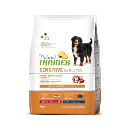 Natural Trainer Dog Sensitive Adult Medium&amp;Maxi сухий корм для середніх та великих порід з качкою 3 кг