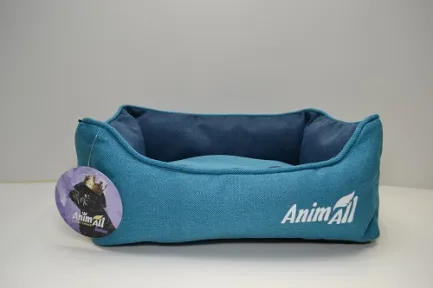 Лежанка AnimAll Gama S Aqua для собак і котів, блакитний, 45×35×16 см