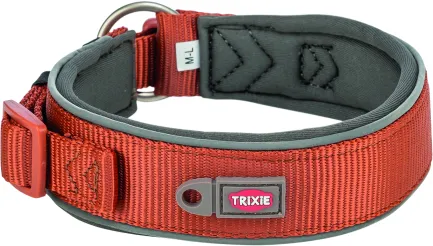 Нашийник Trixie Premium екстраширокий для собак L–XL 53–62 см 50 мм рудий-графітовий — Фото 1