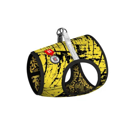 Шлея для собак м'яка WAUDOG Clothes з QR паспортом, малюнок "Бетмен ескіз", S2, В 46-50 см, С 43-45 см