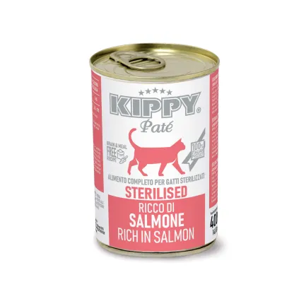 KIPPY вологий корм для стерилізованих котів - паштет з лососем 400гр