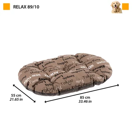 Ferplast RELAX 89/10C CITIES BROWN Подушка, бавовна — Фото 1