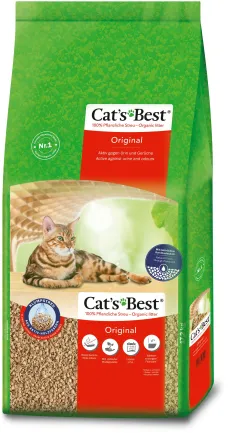 Наповнювач Cat’s Best Original для котячого туалету, деревний, 40 л/17,2 кг