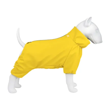 Дощовик для собак WAUDOG Clothes, водонепроникний, S35, В 47-51 см, С 35-39 см, жовтий