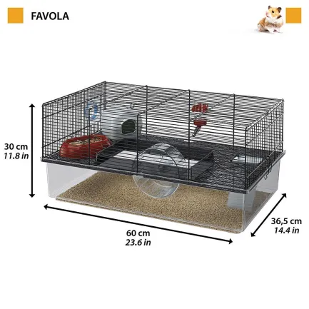 Ferplast CAGE FAVOLA Клітка для гризунів чорна — Фото 1