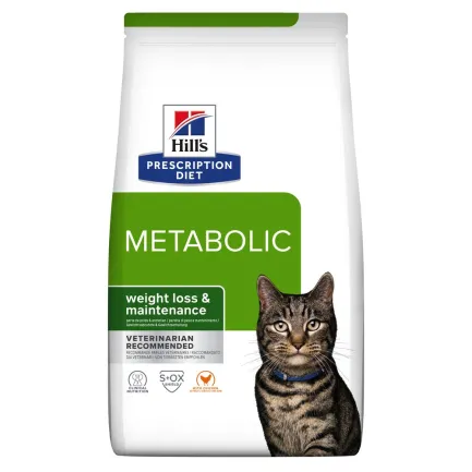 Hill’s Prescription Diet Metabolic Сухий корм для котів для контролю та зниження ваги, з куркою, 1,5 кг