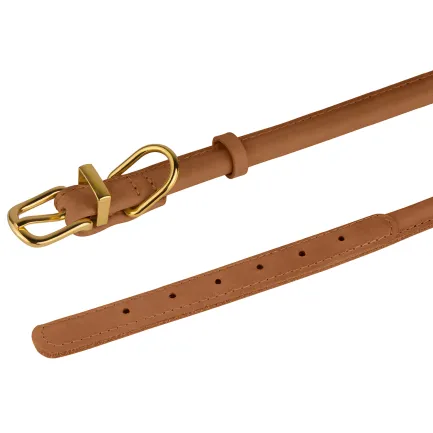 Нашийник для собак круглий шкіряний BronzeDog Crazy Світло-Коричневий XL — Фото 3