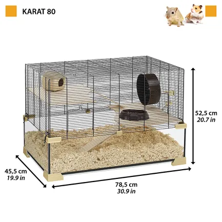 Ferplast CAGE KARAT 80 Клітка з склян піддоном для мишей та хом'яків — Фото 1