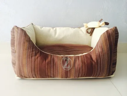 Лежанка Zoom Zoom Zoo Natural коричневий-жовтий, розмір 2, 52х35х35 см