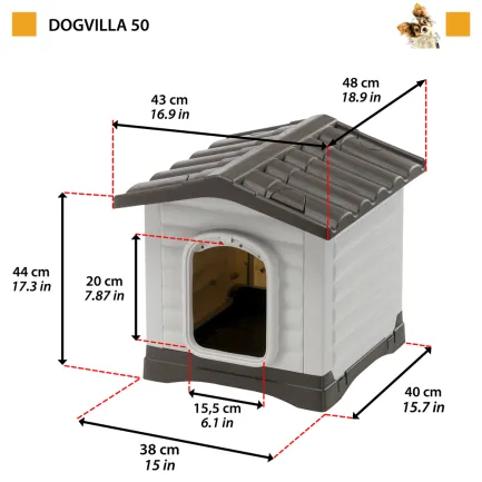 Ferplast DOGVILLA 50 Буда пластик з відкривною боковиною — Фото 1