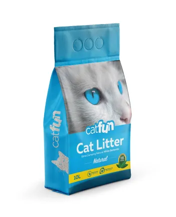 Наповнювач Catfun бентонітовий для котячих туалетів натуральний 10 л