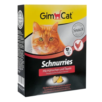 Вітаміни GimCat Schnurries для котів, таблетки з куркою і таурином, 420 г — Фото 2