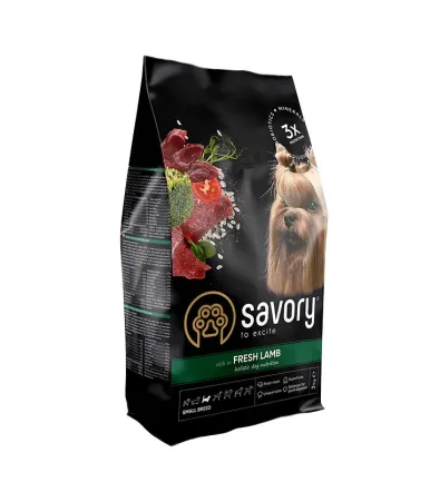 Сухий корм Savory для собак гурманів малих порід, зі свіжим ягням, 3 кг