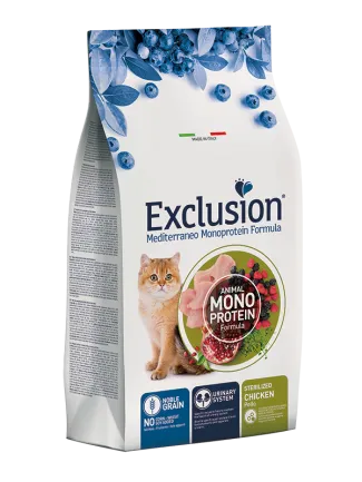 Exclusion Sterilized Chicken корм для стерилізованих котів з куркою 12 кг