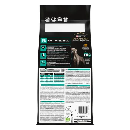 Сухий дієтичний корм PRO PLAN VETERINARY DIETS EN Gastrointestinal для дорослих собак та цуценят для усунення розладів травлення 1,5 кг — Фото 2