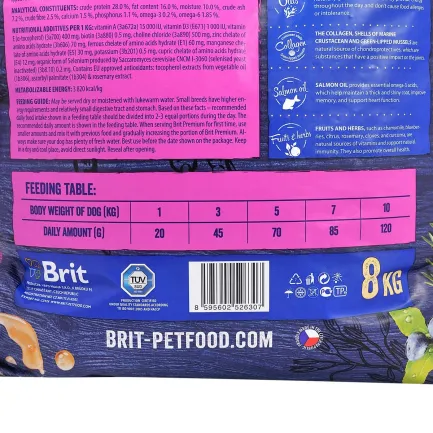 Сухий корм Brit Premium Dog Adult S для дорослих собак малих порід, з куркою, 8 кг — Фото 4