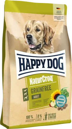 Сухий беззерновий корм Happy Dog Naturcroq Grainfree для дорослих собак з птицею та лососем, 11 кг