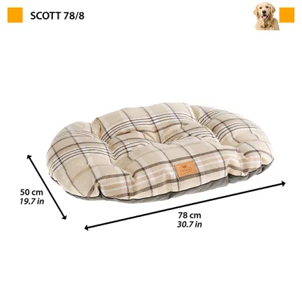 Ferplast SCOTT 78/8 CUSHION BLUE М'яке місце, фібра, велю то, жаккард — Фото 1